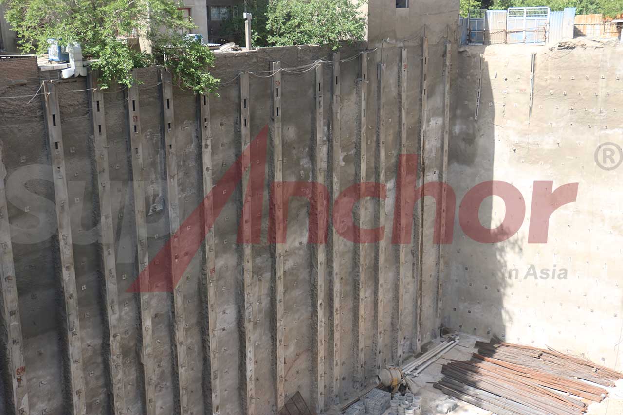 Construction site using SupAnchor self drilling anchor system