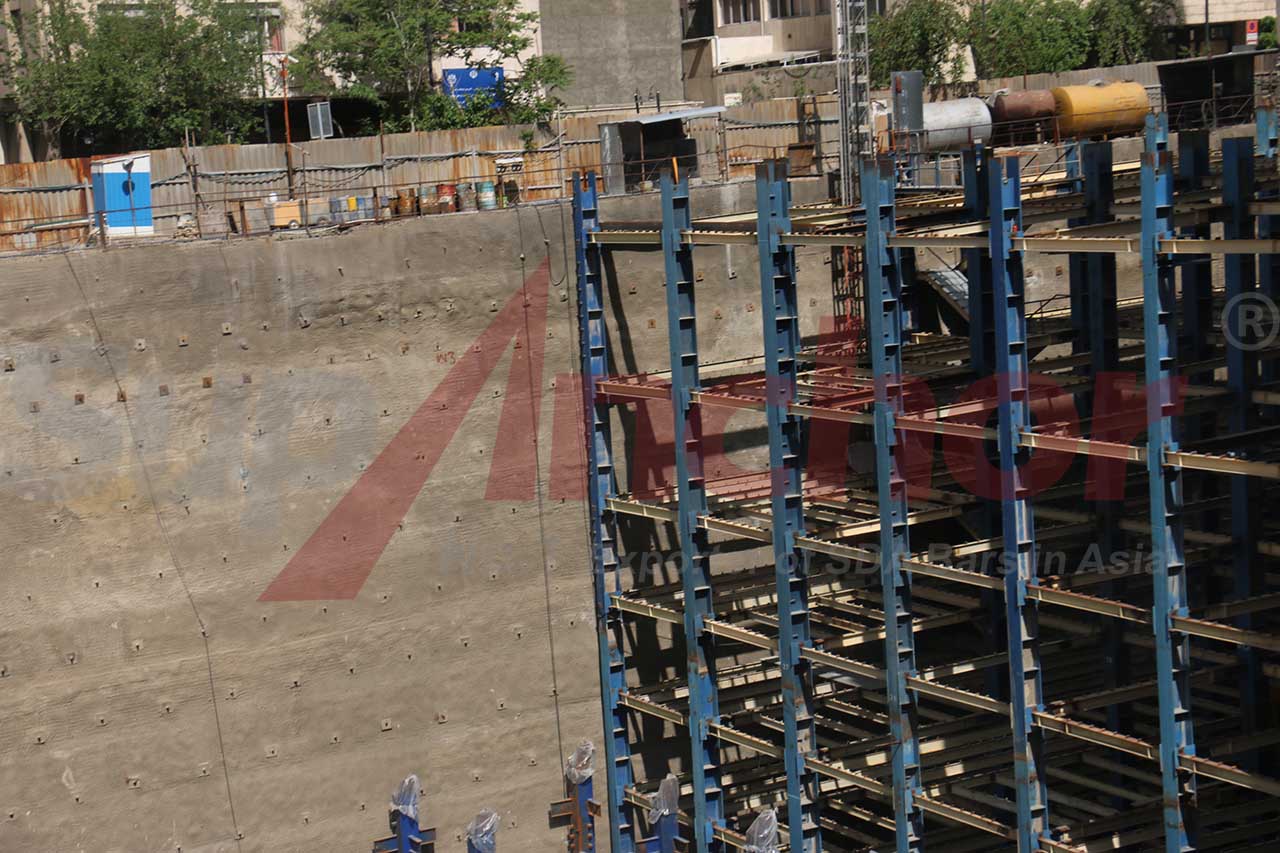 Construction site using SupAnchor self drilling anchor system