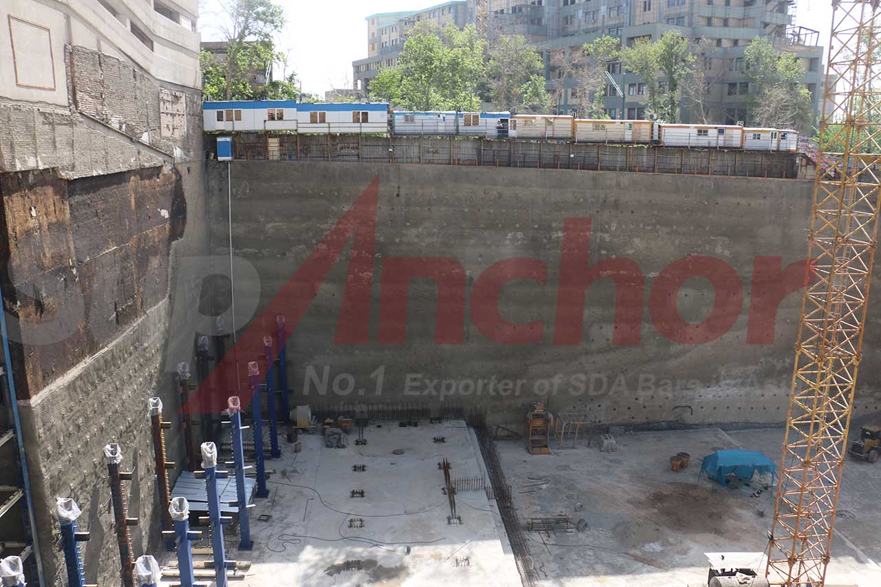 Construction site using SupAnchor self drilling anchor system