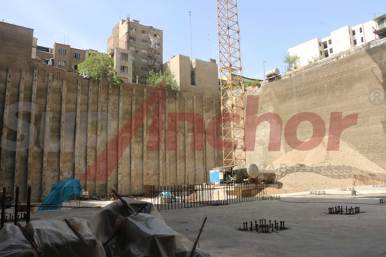 Construction site using SupAnchor self drilling anchor system