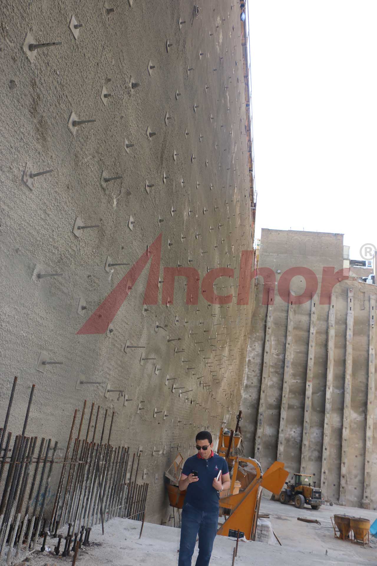 Construction site using SupAnchor self drilling anchor system