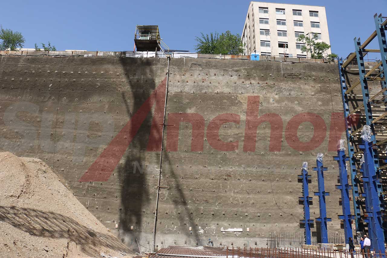 Construction site using SupAnchor self drilling anchor system