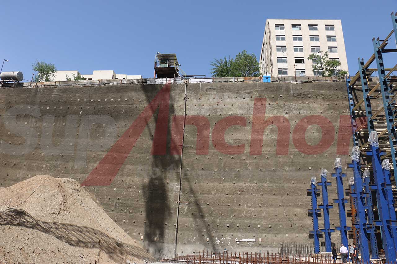 Construction site using SupAnchor self drilling anchor system