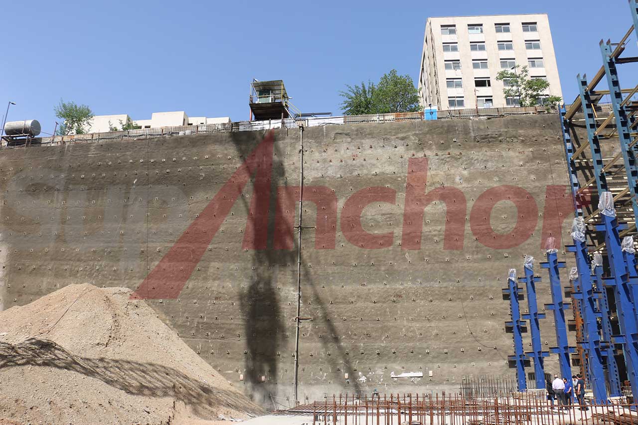 Construction site using SupAnchor self drilling anchor system