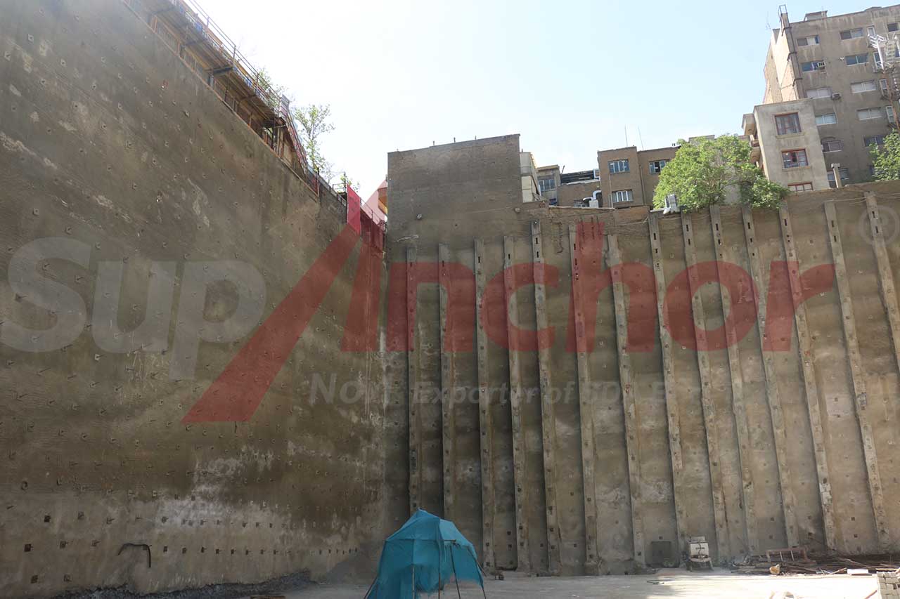 Construction site using SupAnchor self drilling anchor system