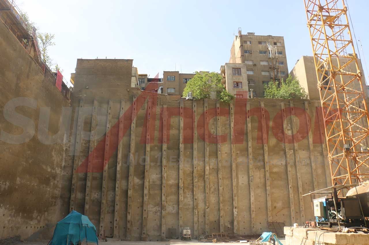 Construction site using SupAnchor self drilling anchor system