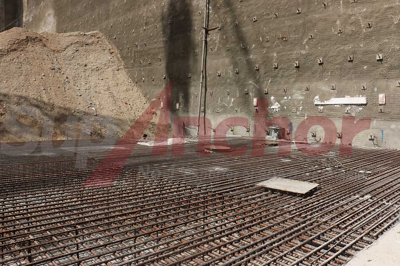 Construction site using SupAnchor self drilling anchor system