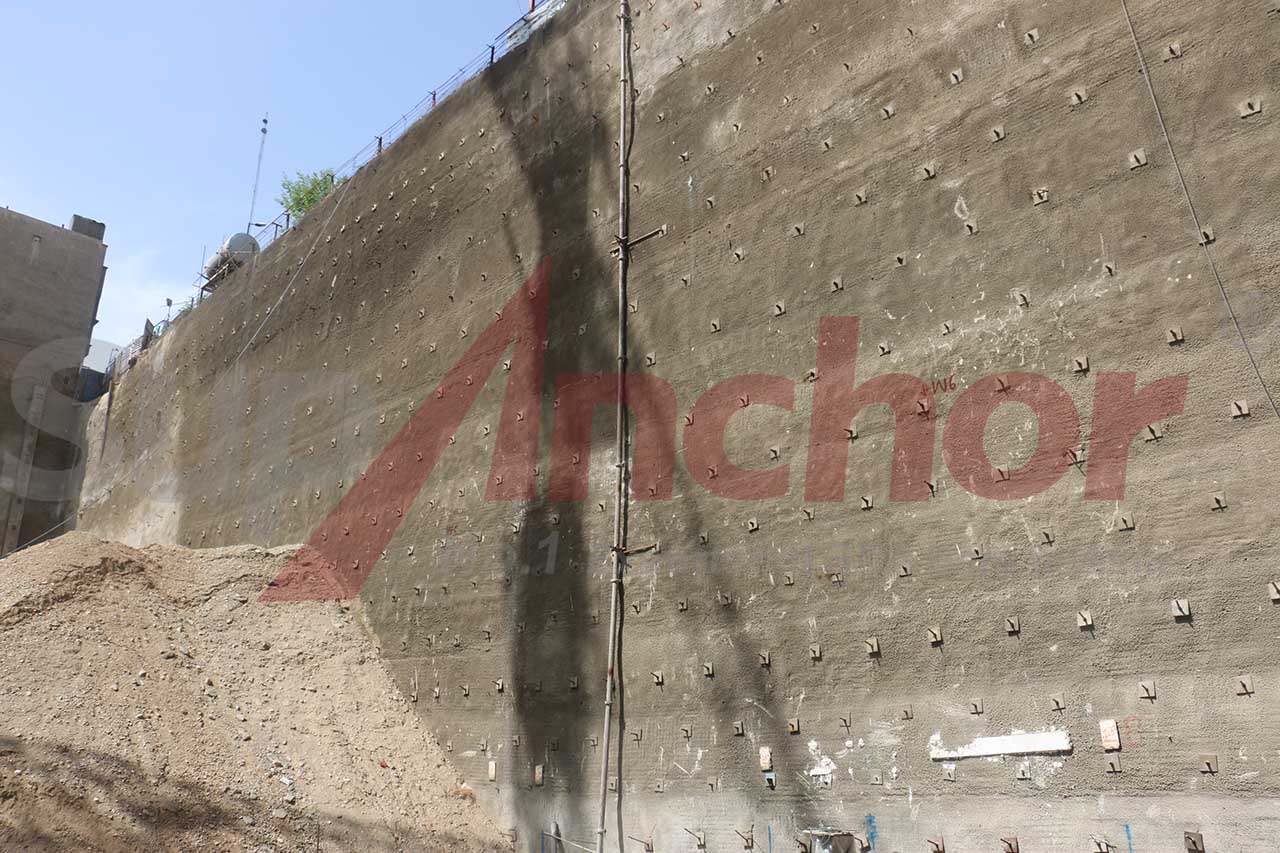 Construction site using SupAnchor self drilling anchor system