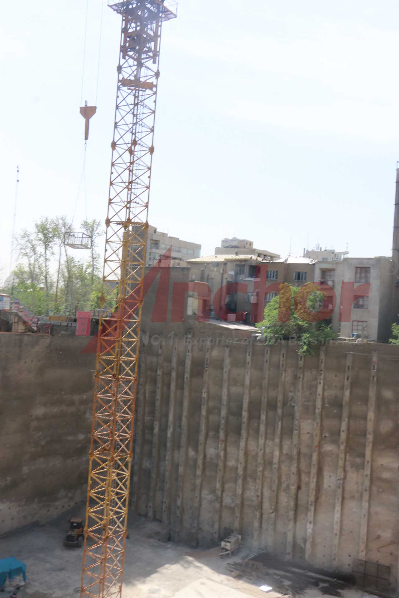 Construction site using SupAnchor self drilling anchor system