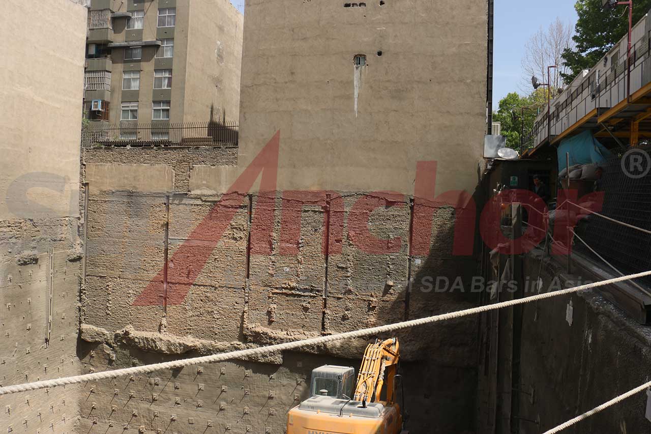 Construction site using SupAnchor self drilling anchor system