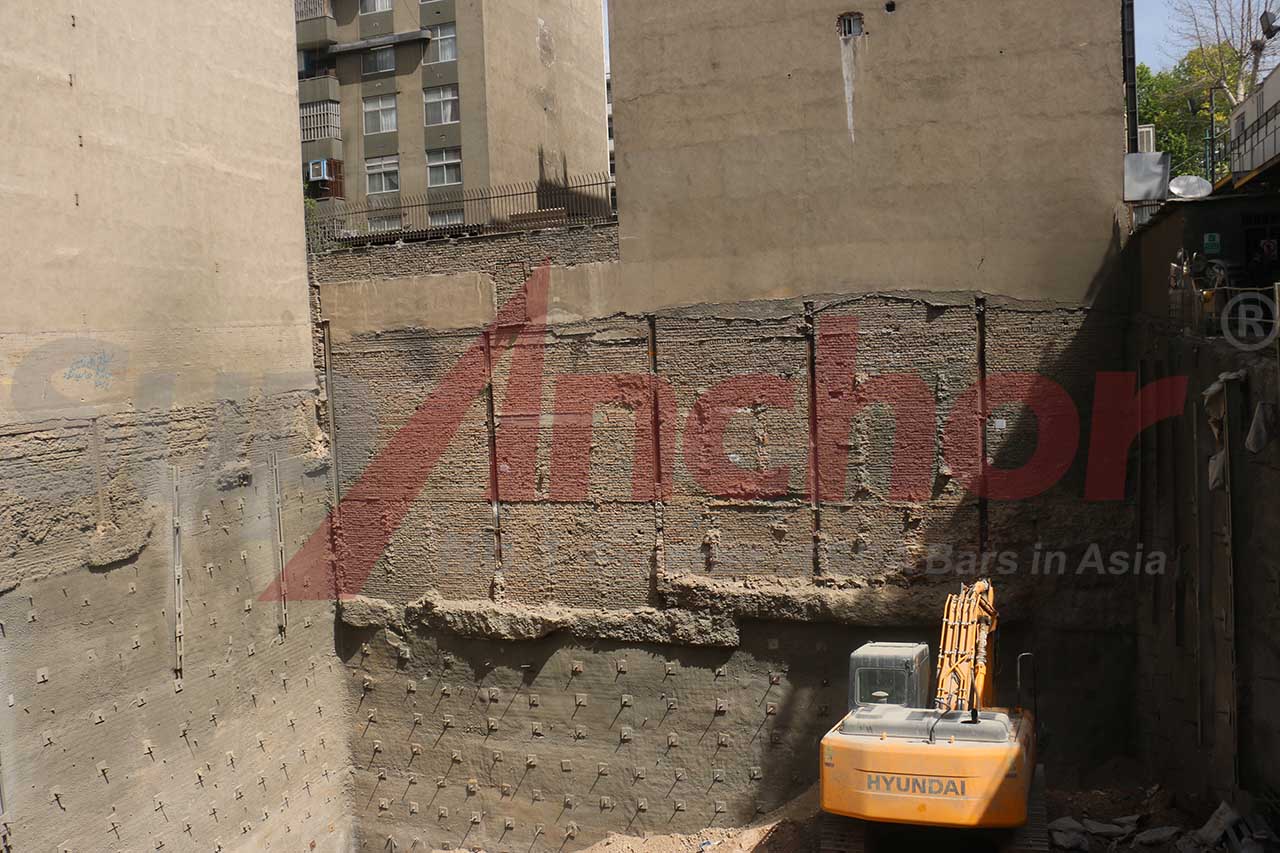 Construction site using SupAnchor self drilling anchor system