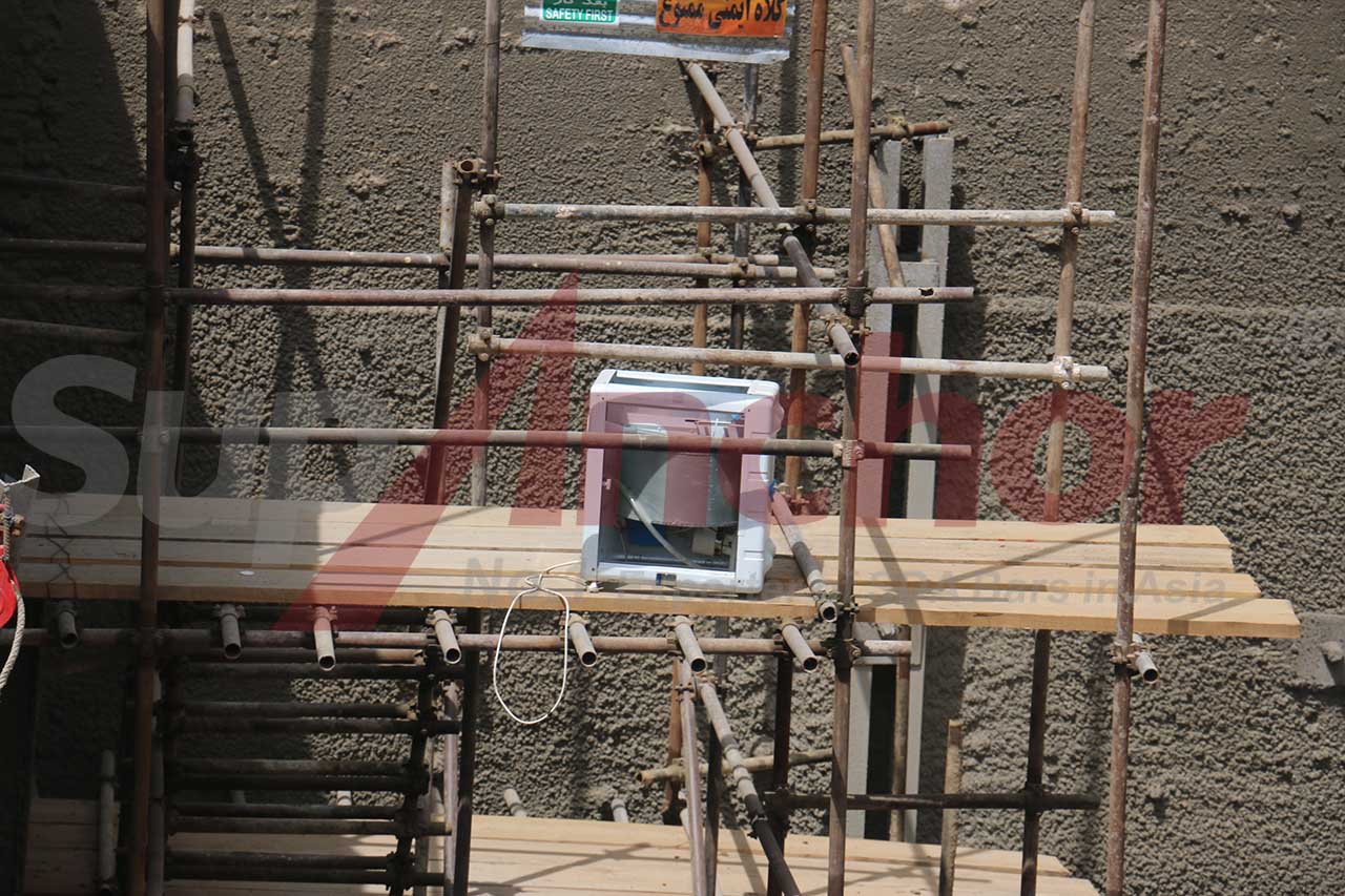 Construction site using SupAnchor self drilling anchor system